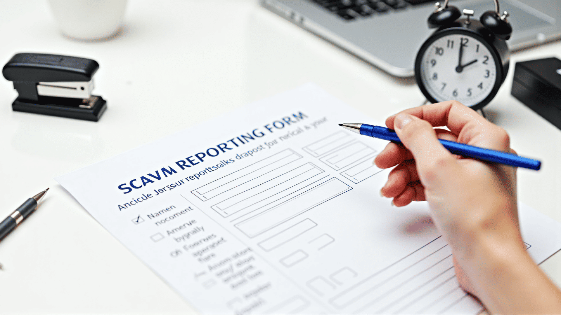 Scam reporting checklist